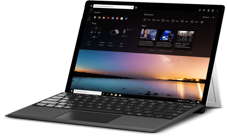 Laptop with OneLaunch Dashboard open